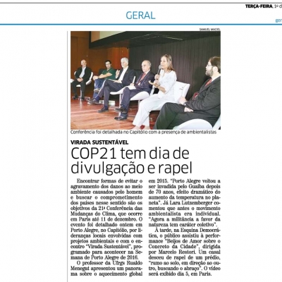 COP21 tem dia de divulgação e rapel